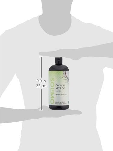 Amazon Brand - Solimo MCT Liquid Coconut Oil, Unflavored, 32 fl oz (Pack of 2)