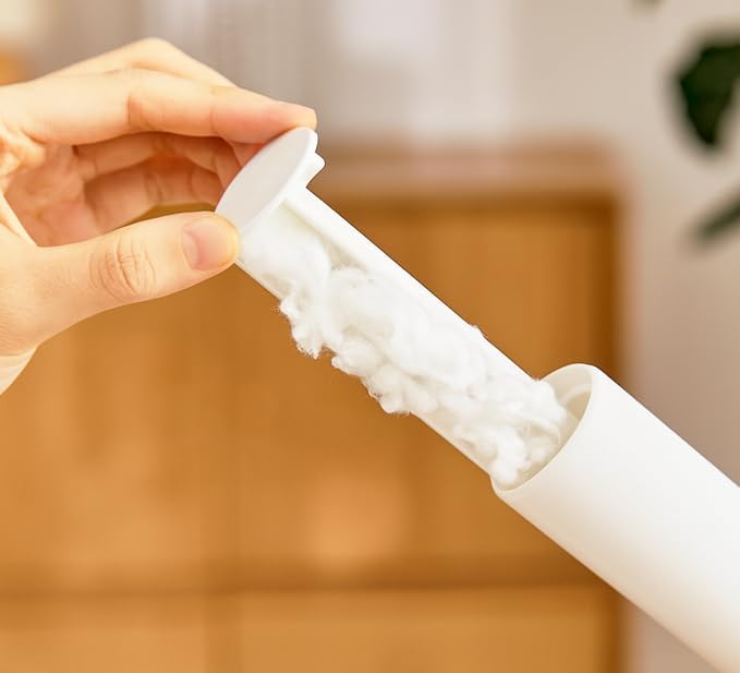 Reusable Lint Roller – Portable & Compact Pet Hair Remover for Clothes, Furniture & Car | Eco-Friendly, Washable & Durable (White)