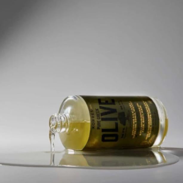 KORRES Mini Pure Greek Olive 3-In-1 Oil for Face, Hair and Body, Lightweight Moisturizer for Dry Skin and Hair, Cold Pressed, Nourishing Antioxidants and Omegas, Multi-Tasker Hydrating Oil, 0.51 fl oz