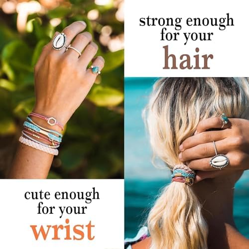 K'lani Hair Tie Bracelets for Women - Elastic Hair Bands That Double as Stylish Jewelry - Explore - Small