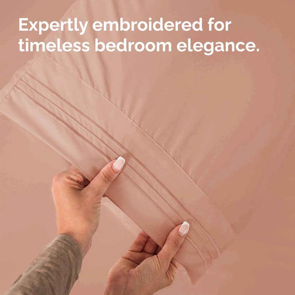 Queen Pillow Cases Set of 2 - Ultra Soft Hotel Quality Pillowcase Covers - Comfy, Cozy & Wrinkle Free - Shrinkage, Stain and Fade Resistant - Machine Washable Pillow Protectors - 2 Piece Set - Mauve