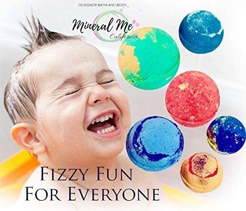 Bath Bombs for Kids with Surprise Inside - Organic, Gentle & Kid Friendly Bubble Bath Fizzies with Toys Inside. Spa Bath Fizz Balls Kit. Fizzy Balls w/Rich Bubbles, Birthday Gifts for Boys, Girls
