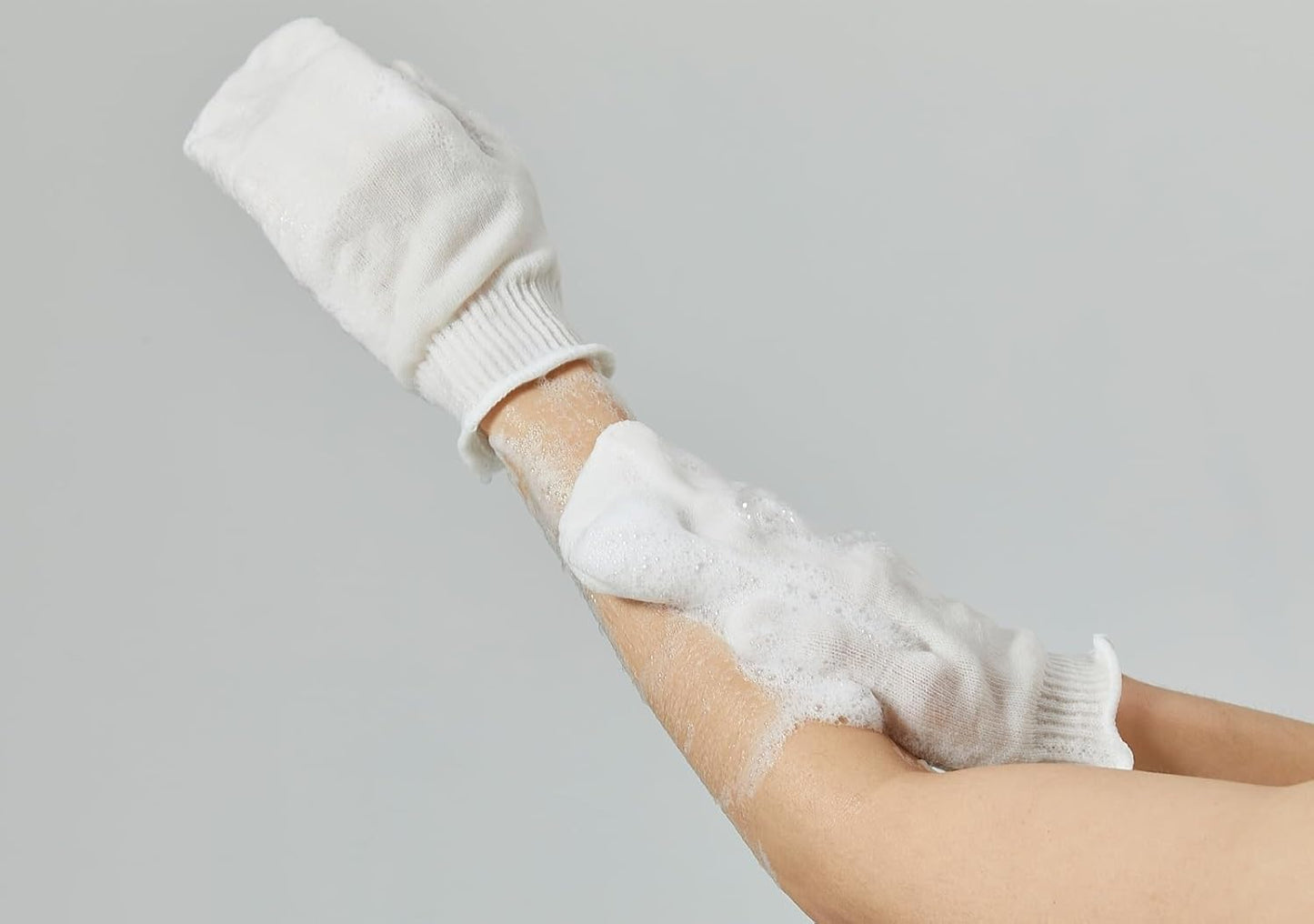 KANSO Exfoliating SONMOA Shower Towel – Natural Viscose Glove for Gentle Exfoliation, Chemical-Free, Hand-Sewn, Made in Korea – 1 Pair or 2 Pair Set Options (1-Pair Set)