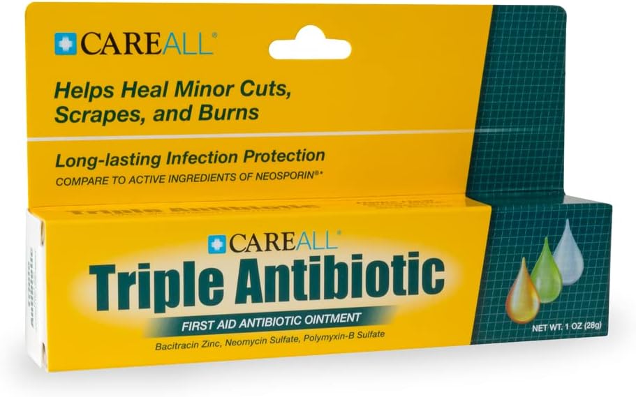 CareAll Triple Antibiotic Ointment 1.0 oz (24 Pack), First Aid Ointment for Minor Scrapes, Cuts, and Burns to Help Guard Against Infection, Compare to The Active Ingredients of Leading Brand