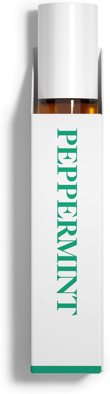 Benatu Peppermint Oil Roll On, Pre-Diluted Natural Essential Oil Blend Roller Travel Size for Skin Care, Aromatherapy, Hair, Body Topical Massage - Head Refresh 10ml