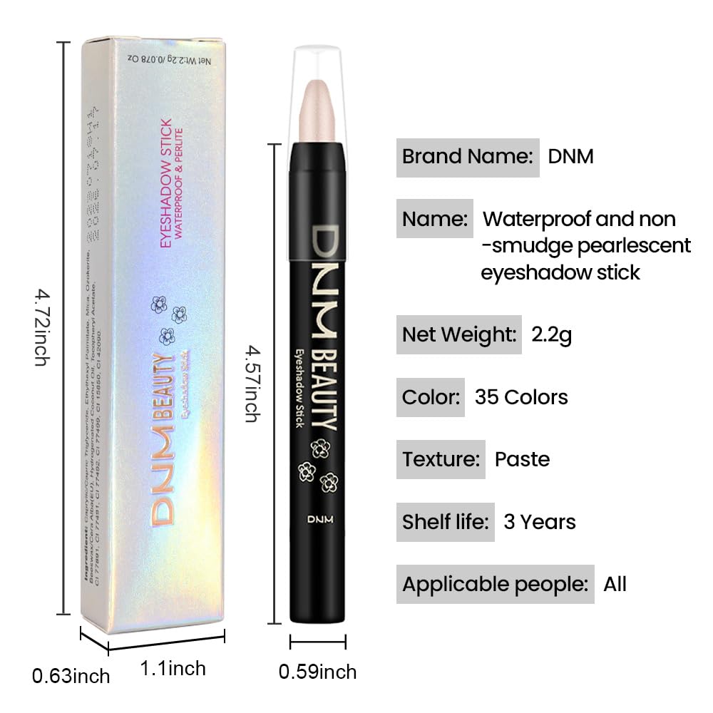 evpct Sand Shimmer Cream Eye Shadow Brightener Sticks Set for Eyes, Sand Matte Pencil Eye shadow Applicator Stick Pen Palette Makeup Waterproof sombras en crema para ojos 25#
