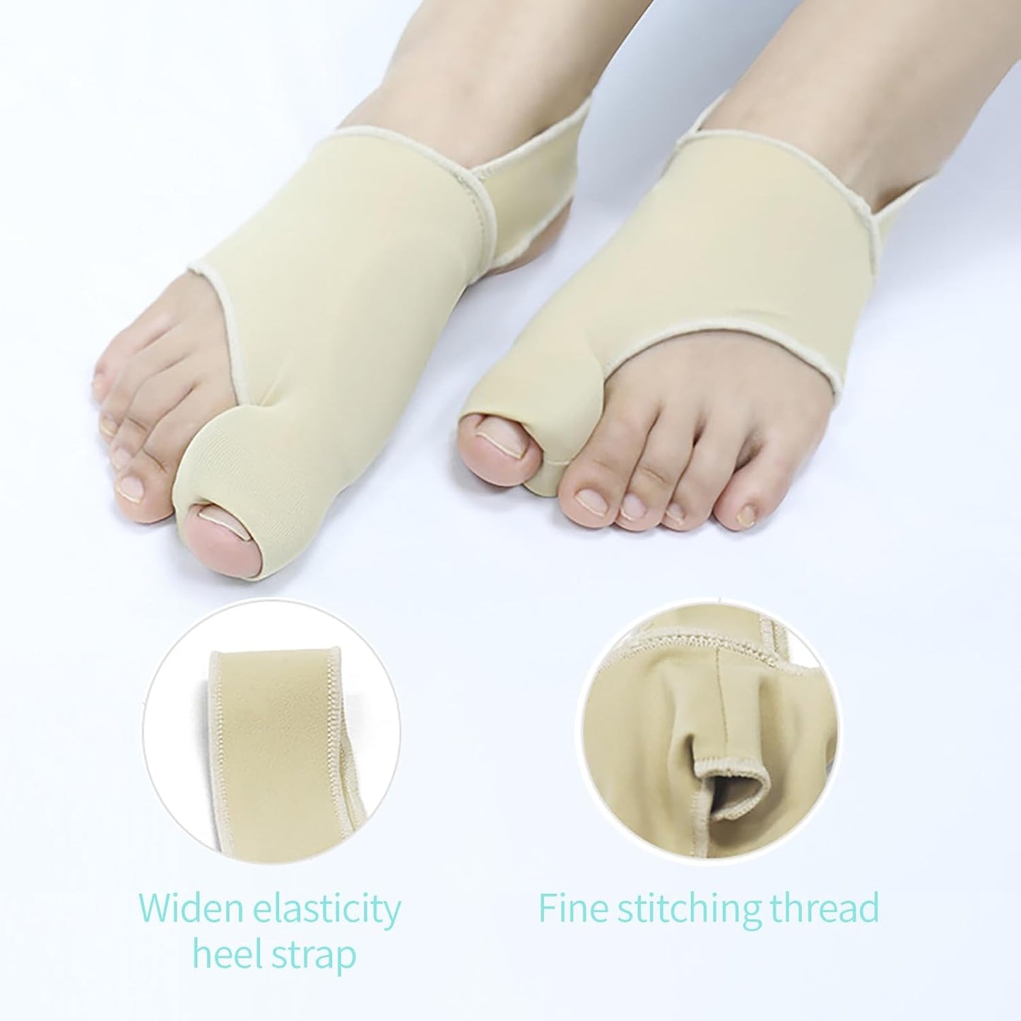 Bunion Relief Sleeves Bunion Pads Brace Cushions Toe Straightener with Silicone Gel Big Toe and Pinky Separator Spacer Hallux Valgus Relief Kit Pack (Large)