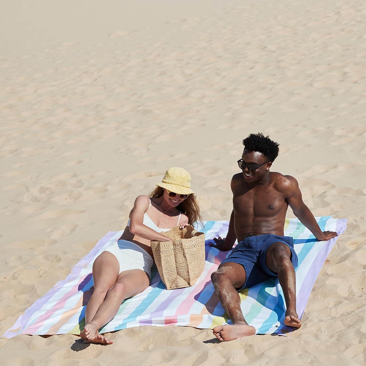 Dock & Bay Quick Drying Towel - for Sports & Gym - Compact, Lightweight - 100% Recycled - Includes Bag - Summer - Unicorn Waves, Double Extra Large (180x200cm, 70x78)