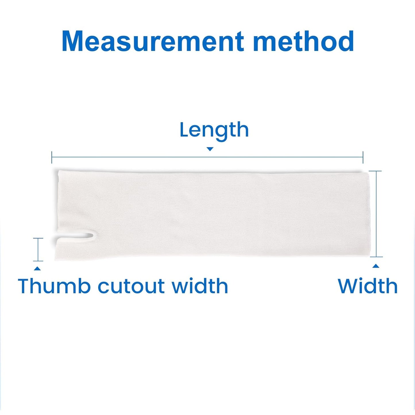 Hand Socks for Splint (Pack of 10), Stockinette Tubing, Thin Breathable Surgical Sleeves for Arm, Wrist and Thumb Sleeve Under Brace, Cast Wrap Liner for Men & Women, Fit Left & Right Hands (White, S)