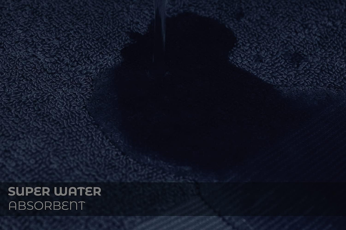 Softolle Luxury Bath Towels Set of 4 (27” x 54”) | Towels for Bathroom | Super Soft | Highly Absorbent Towels for Home, Spa, Gym (Silver Grey-Navy Blue)