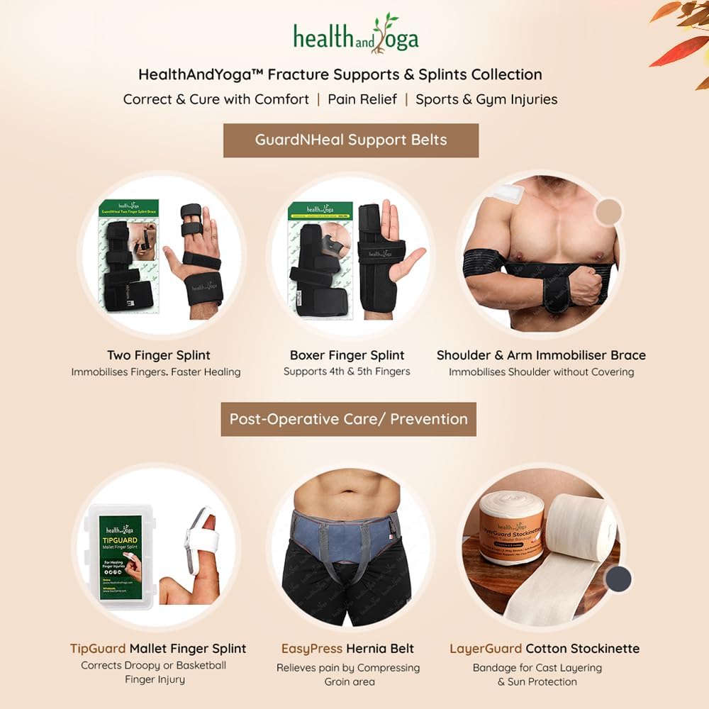 HealthAndYoga™ TipGuard Bendable Finger Splint for Mallet Finger Deformity -Post-Surgical Care- Adjustable Straightener -Trigger Finger Brace - 2 Sizes Set