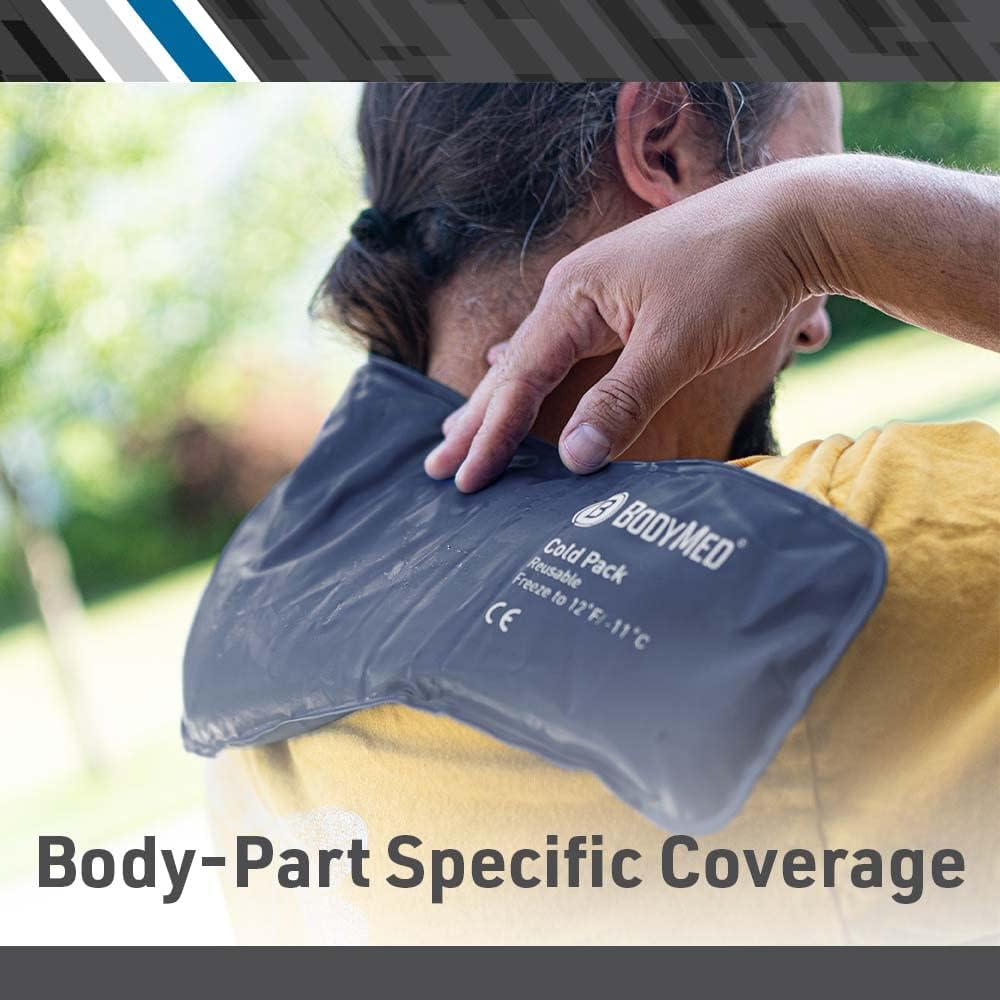 BodyMed Heavy Duty Reusable Urethane Ice Pack for Knee, Arm, Elbow, Shoulder, Back - Professional Grade Cold Therapy for Injuries, Aches, Swelling, Bruises, Sprains - 12 in. x 7 in. (Half)