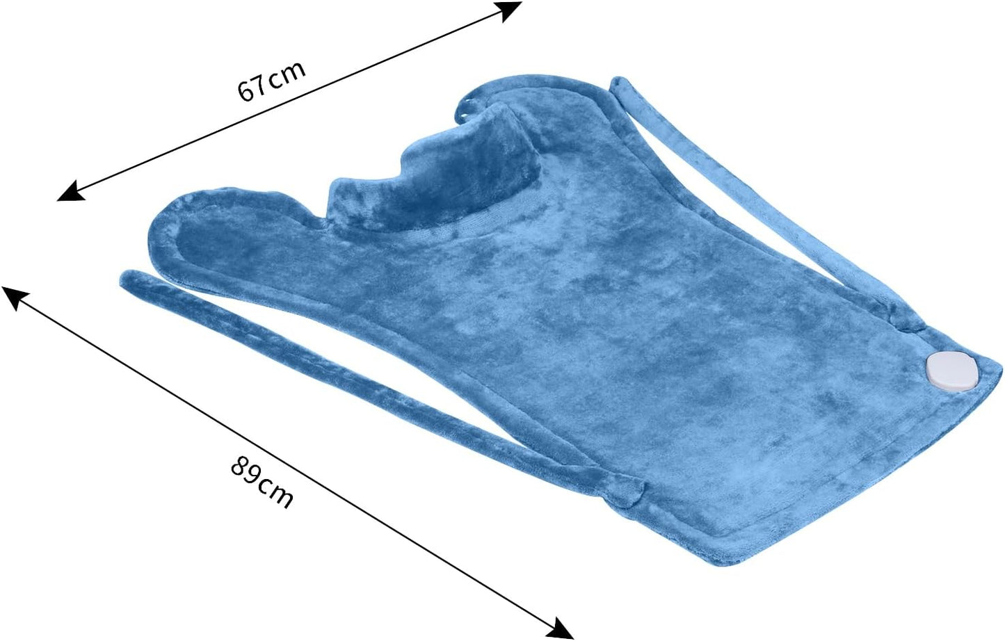 Ambershine 26"x35" XXXL King Size Neck& Shoulder& Back Heating Pad with 12 Temperature Settings& 4 Auto-Off Countdown Timers, Pain Relief for Back/Neck/Shoulder, Christmas gift for mom dad(Light Blue)