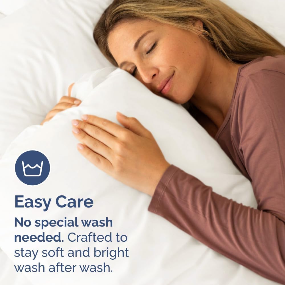 Queen Pillow Cases Set of 8 - Ultra Soft Hotel Quality Pillowcase Covers - Comfy & Wrinkle Free - Shrink, Stain and Fade Resistant - Machine Washable Pillow Protectors - 8 Piece Set - Antique White