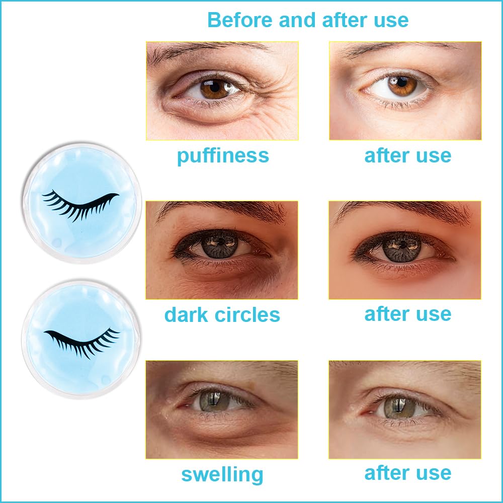 Cold Face Eye Masks Ice Face Mask Hot Cold Compress For Dark Circles, Puffiness, Migraines, Headache, Stress, Redness, Cooling Face Masks For Women Man, Skin Care