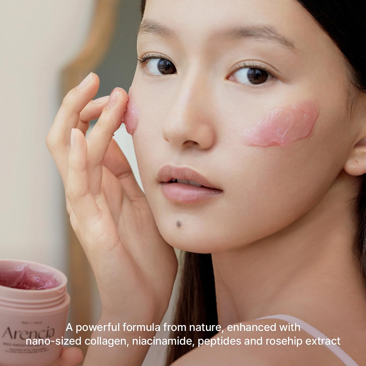 Arencia Overnight Red Smoothie Face Mask Serum, Glowing & Soothing with 30% red collagen, Niacinamide, Peptide, Vitamin E