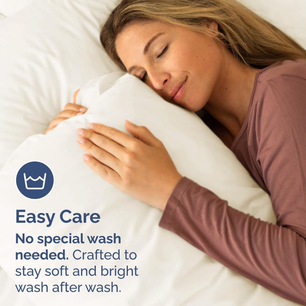 Standard Pillow Cases Set of 8 - Ultra Soft Hotel Quality Pillowcase Covers - Comfy, Cozy & Wrinkle Free - Shrink, Stain & Fade Resistant - Machine Washable Pillow Protectors - 8 Piece Set - Off White