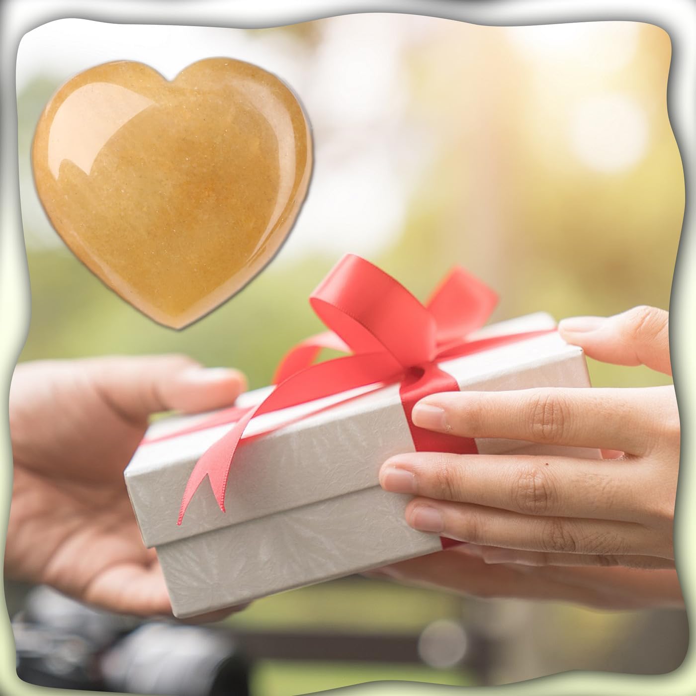 MAIBAOTA 60 mm Topaz Crystals Large Heart Stone Healing Crystals Heart Reiki Crystal Gemstone Polished Heart Shaped Rocks Meditation Mothers Day Crystal Gifts for Mom Her