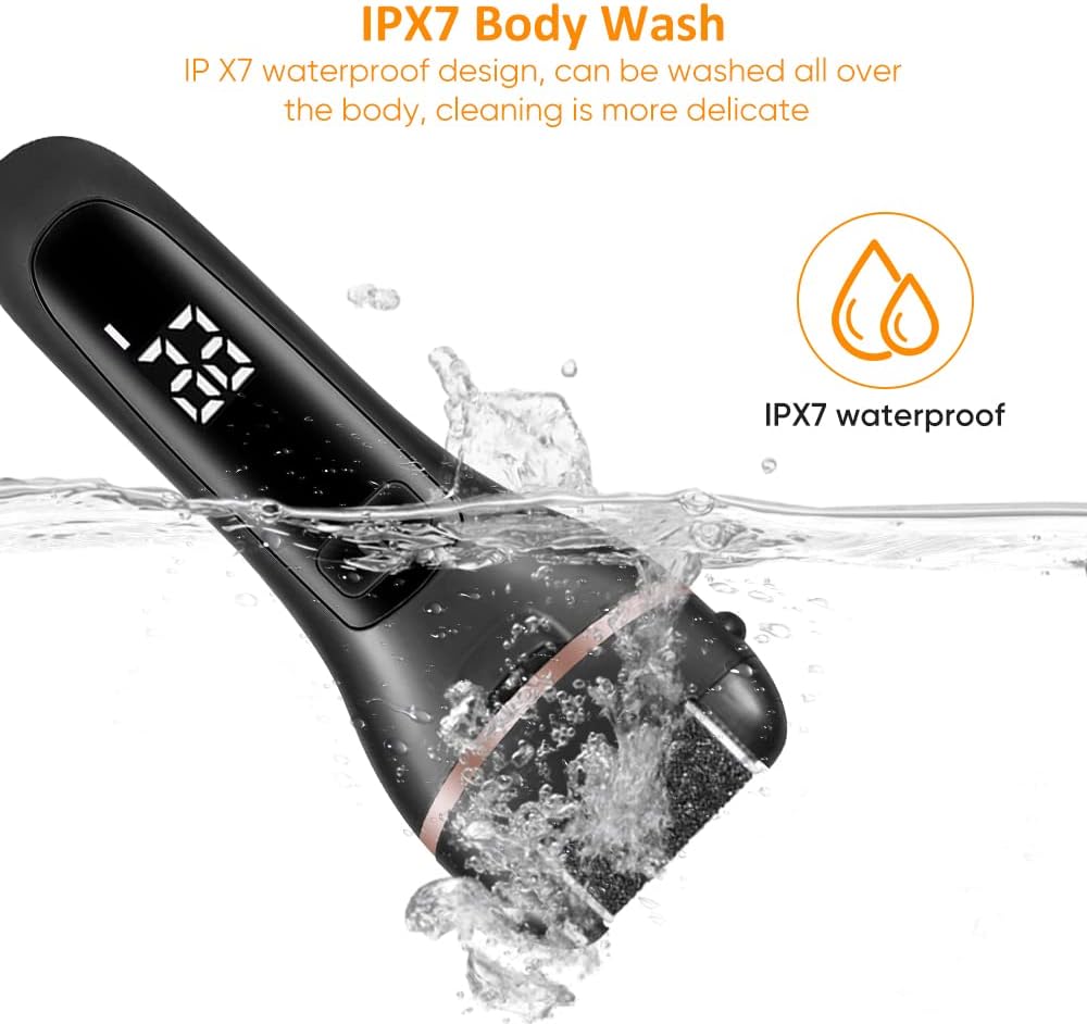 Electric Foot Callus Remover, Foot Polisher for Feet with Rechargeable Waterproof Professional Pedicure Kit, Black, 20 Count (Pack of 10)