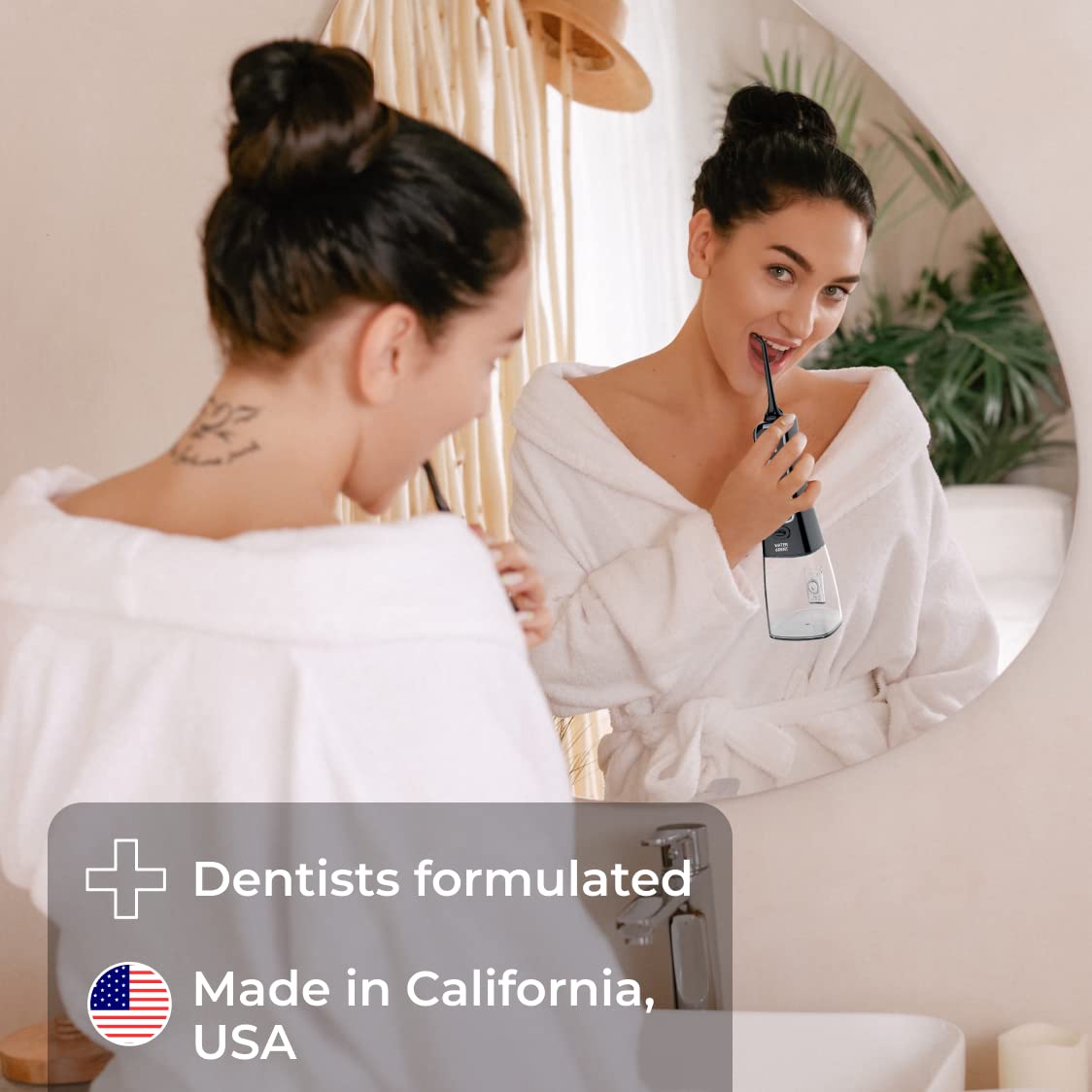 Concentrated Water flosser Rinse & mouthwash Teeth WHITENING | Add to Water Flossers| Fruit Flavor | 1 Pack = 16.9 fl.oz | Peroxide Free. Made in USA