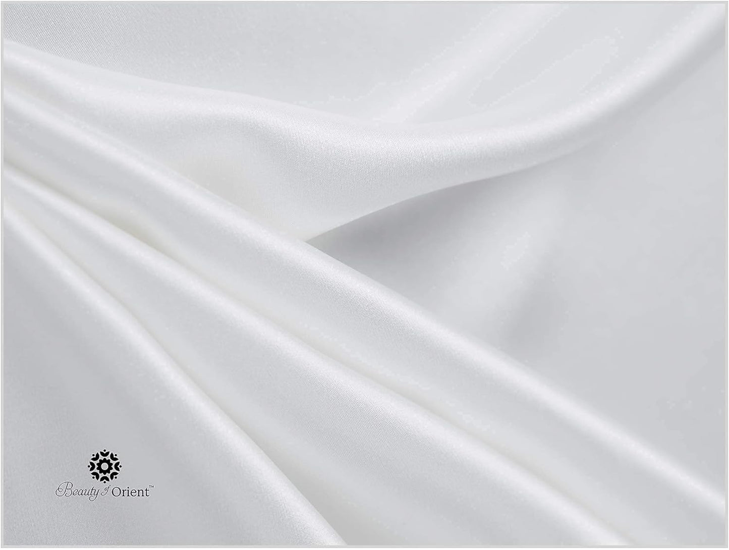 19 Momme Premium Mulberry Silk Pillowcase for Hair and Skin | Handcrafted Hypoallergenic & Anti-Acne White Silk Pillow Cases with Zipper | King - 20" x 36", Natural Undyed White