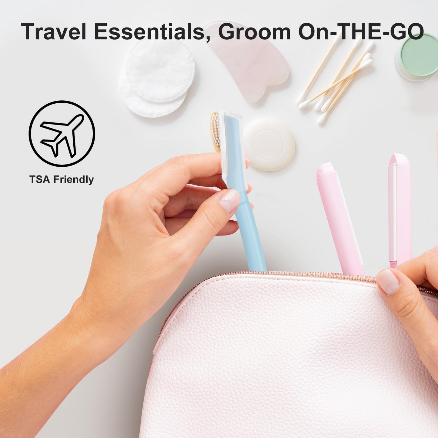 Precision Dermaplane Razor, Face Razors for Women and Men, Eyebrow Razor, Dermaplaning Tool, Peach Fuzz Remover, Skin-friendly Microblades with Protective Cap