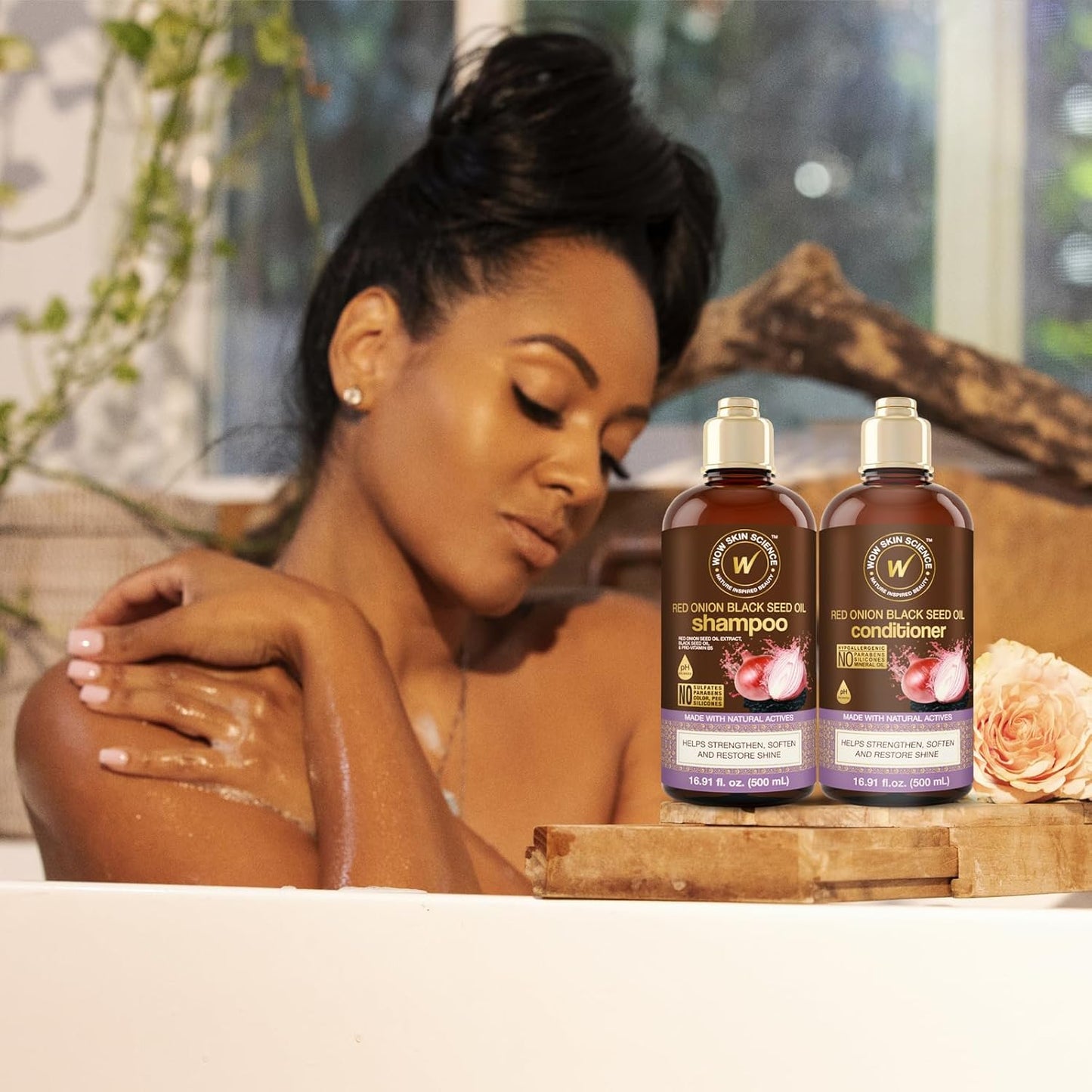 WOW Skin Science Red Onion Black Seed Shampoo & Conditioner Duo 16.9 oz