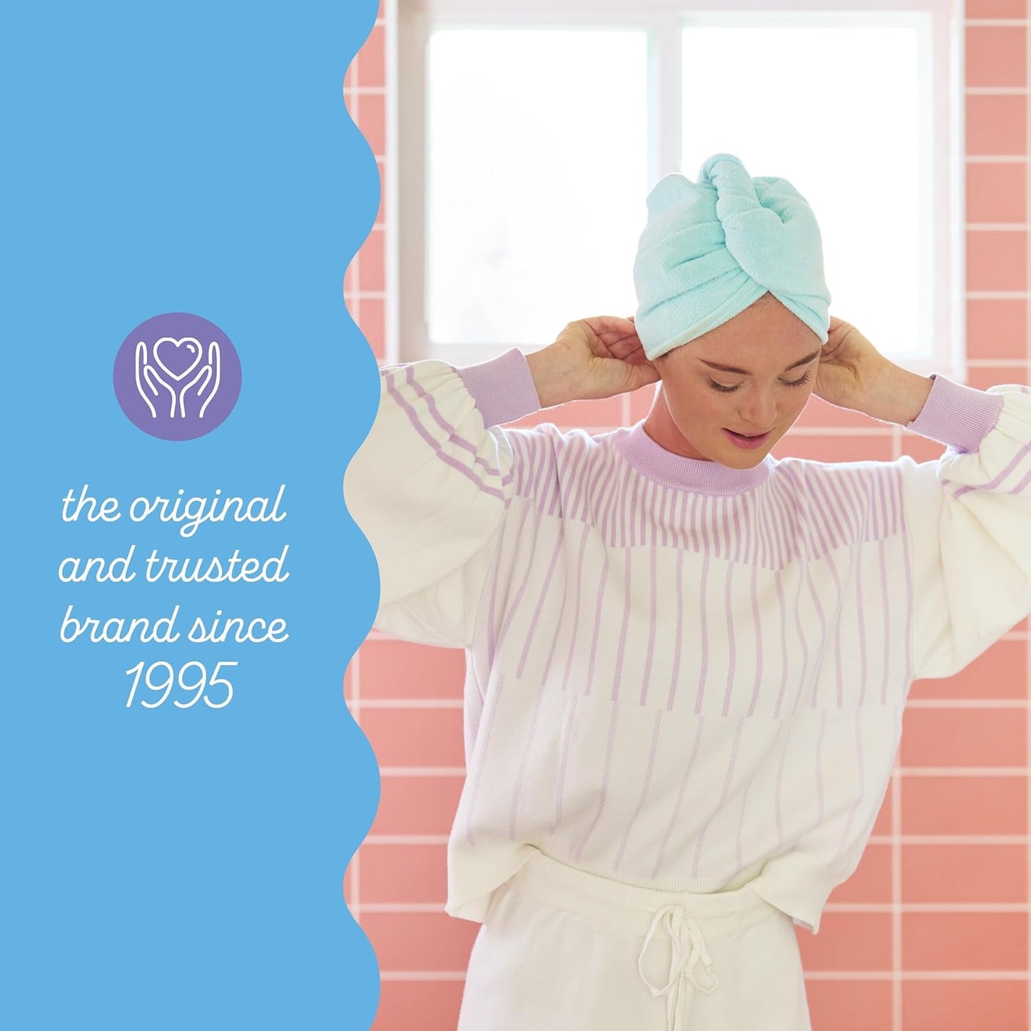 Turbie Twist 4-Pack Microfiber Hair Towel for Beauty, Travel, Gifting - Hair Wrap Turban for Straight, Wavy & Curly Hair - Premium Personal Care - Pink, Purple, Blue & Aqua