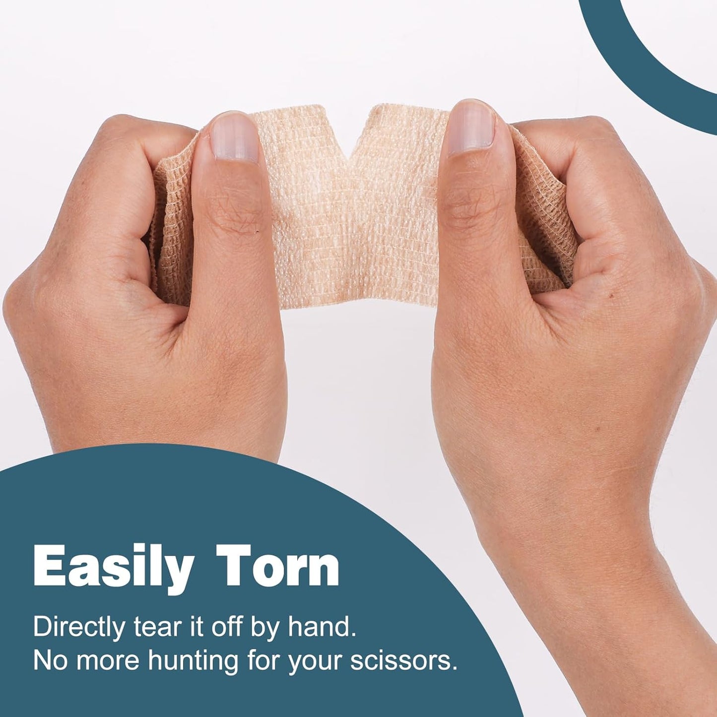 AZEN 16 Pack Self Adhesive Bandage Wrap, 2" X 5 Yards Elastic Cohesive Bandage Wrap, Skin Color Athletic Tape, Vet Wrap, Ankle Tape, Tattoo Grip Tape Wrap