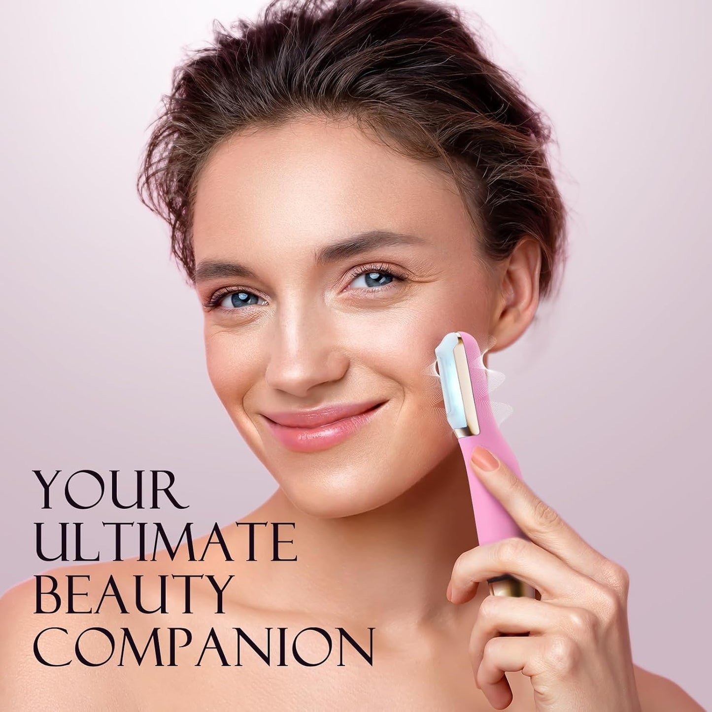 Sonic Dermaplane Razor for Women Face, Dermaplaning Tool for Face, Facial Hair Removal for Women, Sonic Edge Technology, Peach Fuzz with 16 Replaceable Blades(Pink)