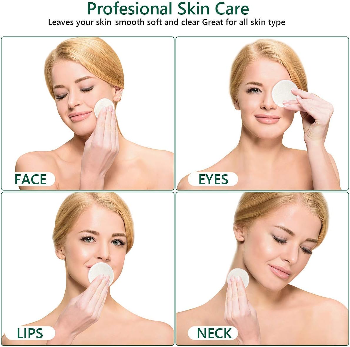 20 Pack Reusable Makeup Remover Pads - Bamboo Reusable Cotton Rounds for Toner, Washable Pads for All Skin Types with Cotton Bag