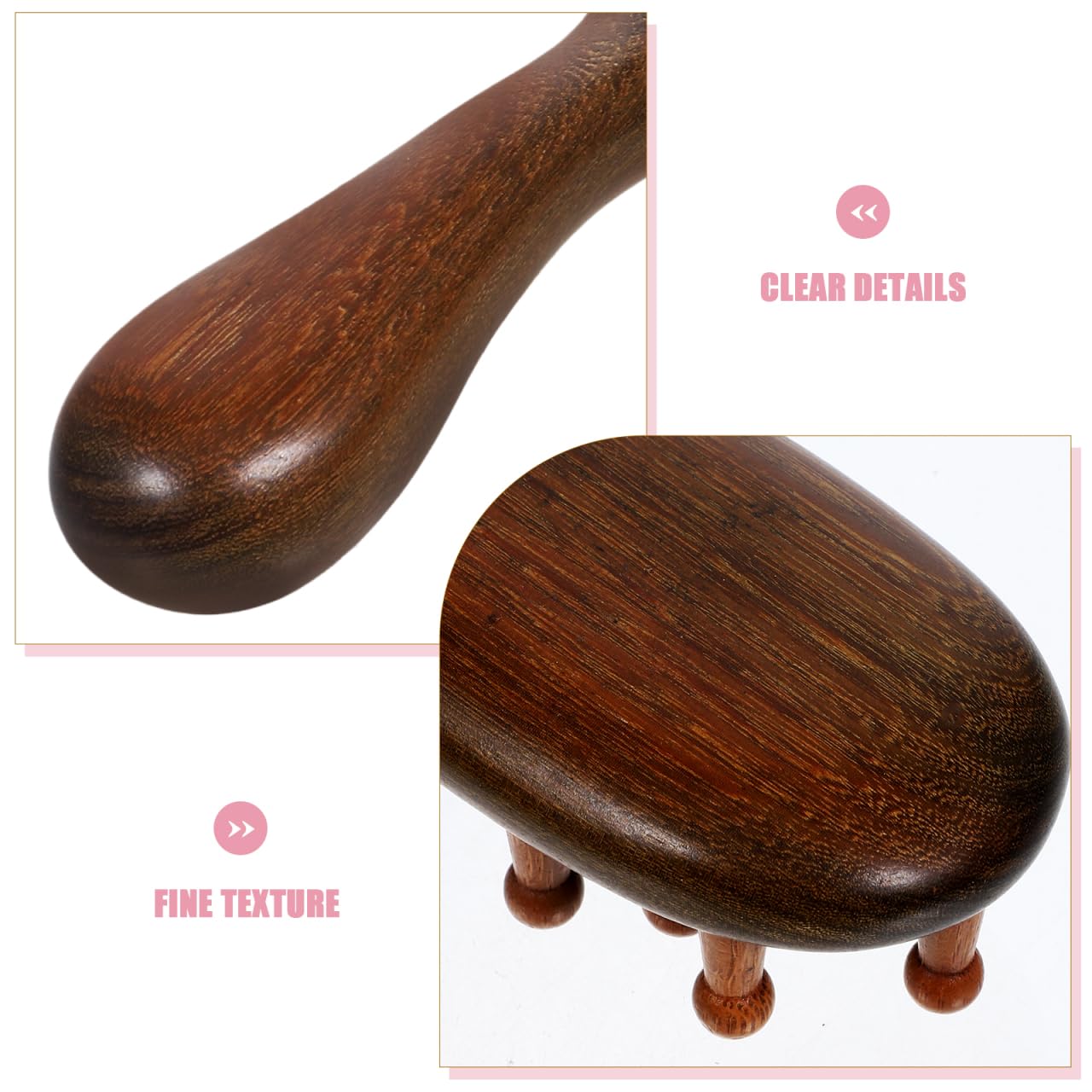 VOSAREA Wooden Massage Comb Wooden Comb Mini Travel Hair Brush Natural Hair Care for Women and Men