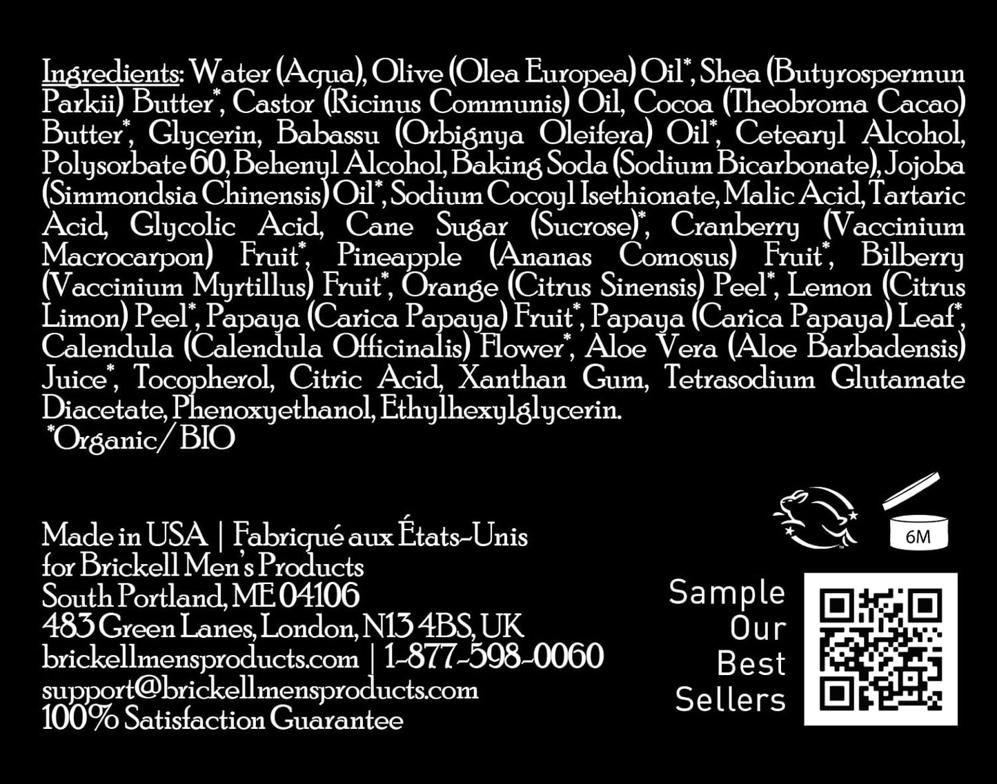 Brickell Men's Smooth Brushless Shave Butter for Men, Natural and Organic Smooth Shaving Butter to Fight Nicks, Cuts and Razor Burn, 5 Ounce, Unscented