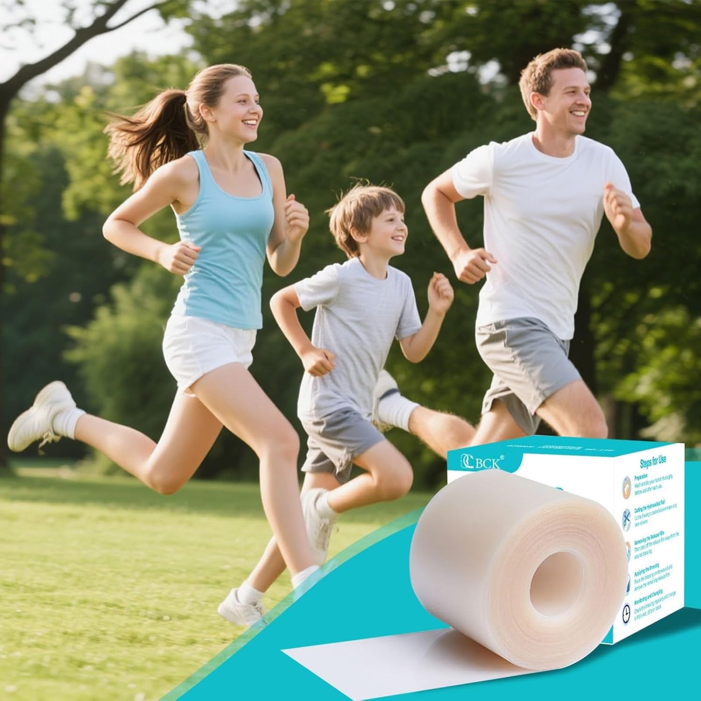 Hydrocolloid Bandages Roll 1.9” x 118”Inch, Hydrocolloid Roll Gel Bandages for Wounds, Large Hydrocolloid Patch with Self-Adhesive, Ultra Absorbent, Flexible & Waterproof, DIY Size & Shape