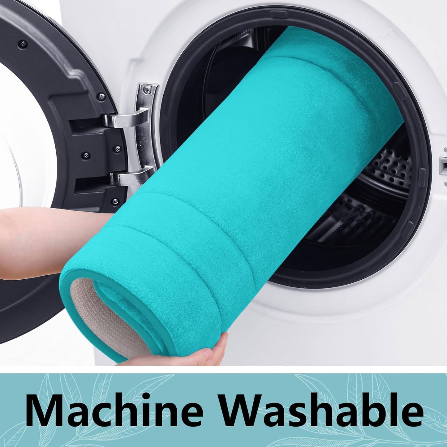 Arotive Memory Foam Bathroom Rug Mat 47x24, Ultra Soft and Absorbent Bath Mat, Machine Wash Dry, Comfortable Bath Rug Carpet for Bathroom Floor, Tub and Shower, Teal