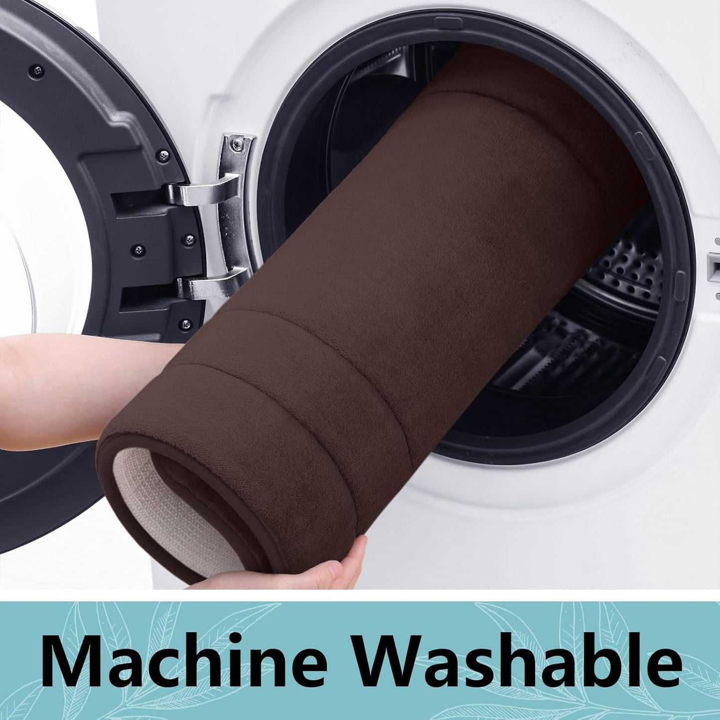 Arotive Memory Foam Bathroom Rug Mat 30x20, Ultra Soft and Absorbent Bath Mat, Machine Wash Dry, Comfortable Bath Rug Carpet for Bathroom Floor, Tub and Shower, Brown