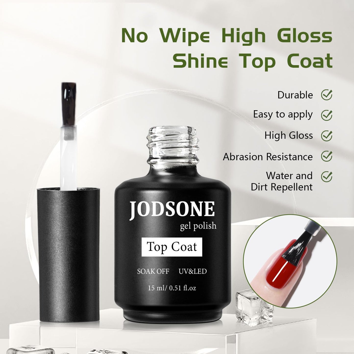 JODSONE Gel Nail Remover Quick Gel Nail Polish Remover and Base Coat Top Coat Simple Set is Suitable for Beginners to Try