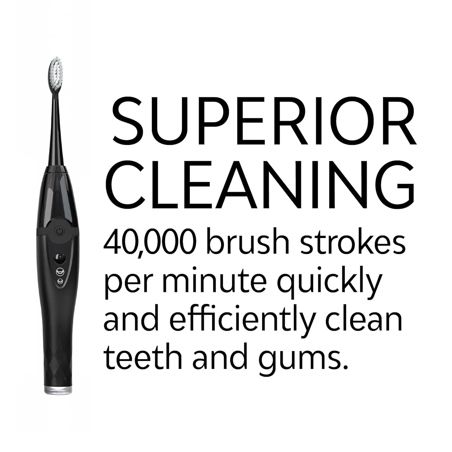 Tao Clean UV Sanitizing Sonic Toothbrush and Cleaning Station, Electric Toothbrush, Dual Speed Setting, Black