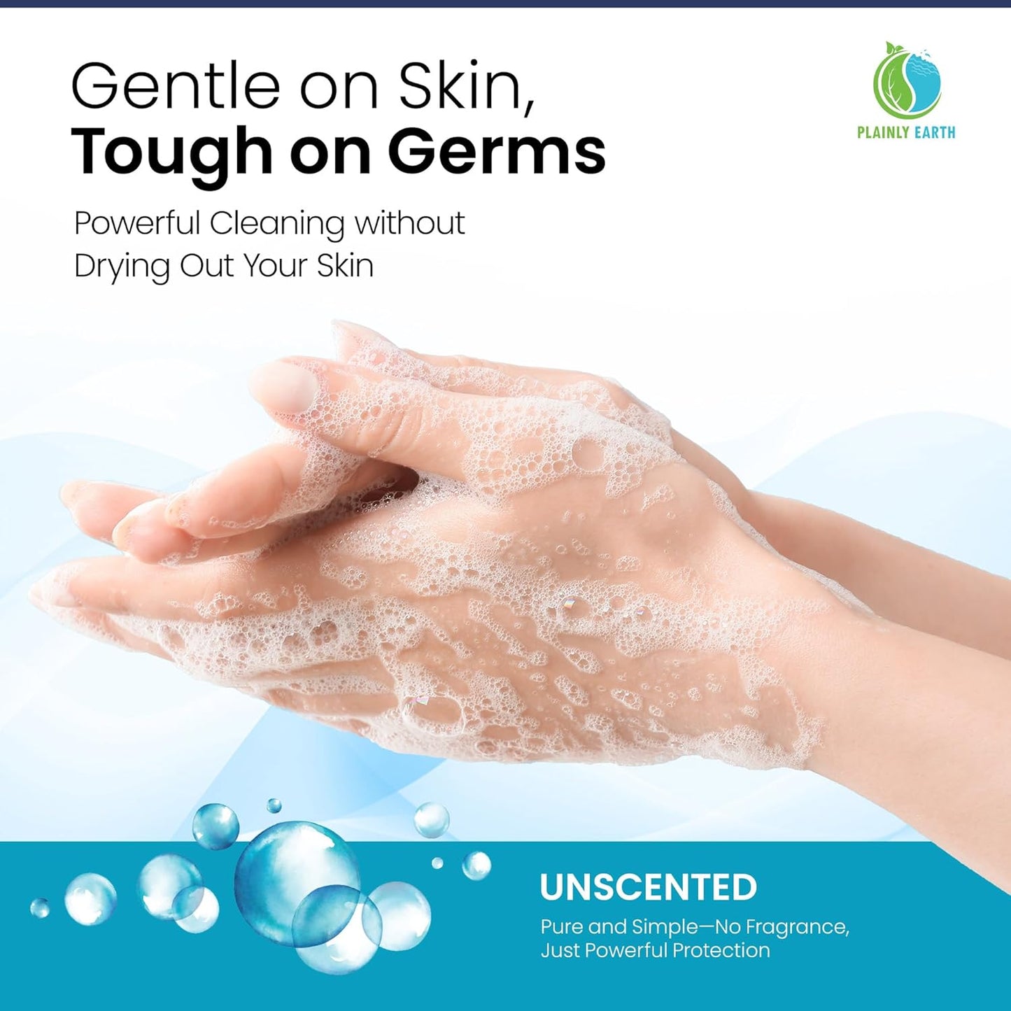 AntiMicrobial Hand Soap, 64 oz Bulk Refill - Antibacterial Hand Soap, Gentle, Moisturizing Hand Soap for Kitchen and Bathroom - Unscented