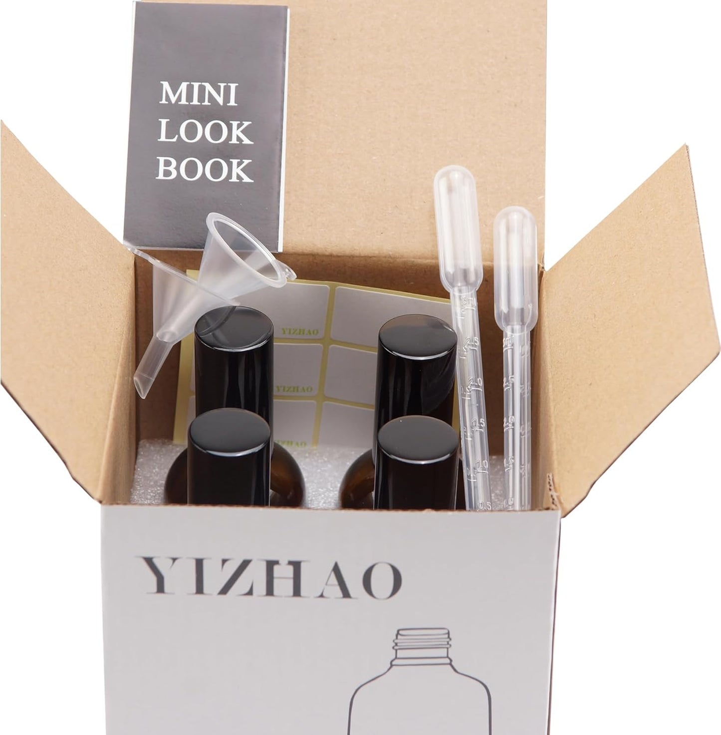 YIZHAO Green Glass Spray Bottles 4oz, with Small Fine Mist Spray, Metal Cap, Refillable for Essential Oil,Travel,Cleaning,Perfume,Aromatherapy,Makeup – 4 Pcs