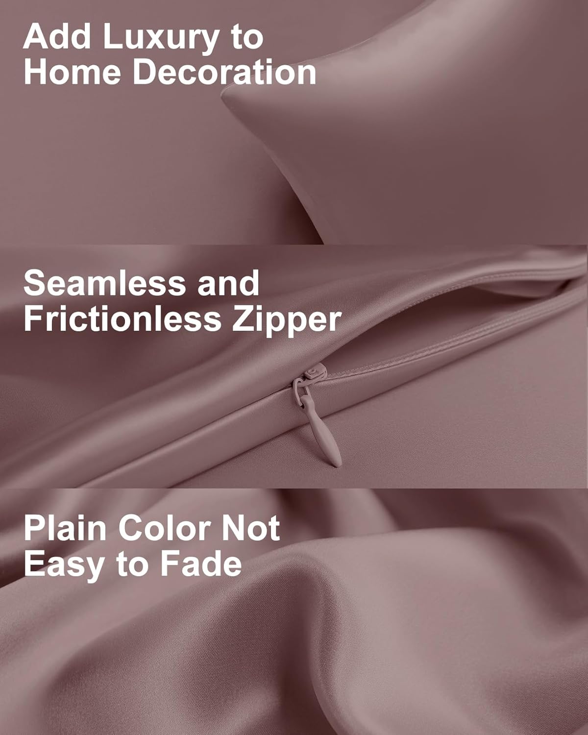 THXSILK Set of 2 Natural Mulberry Silk Pillowcase for Hair and Skin, Standard Size 20"x26" Silk Pillow Cases, Soft Smooth Cooling Premium Grade 6A+ Silk Pillow Cover with Concealed Zipper (Purple)