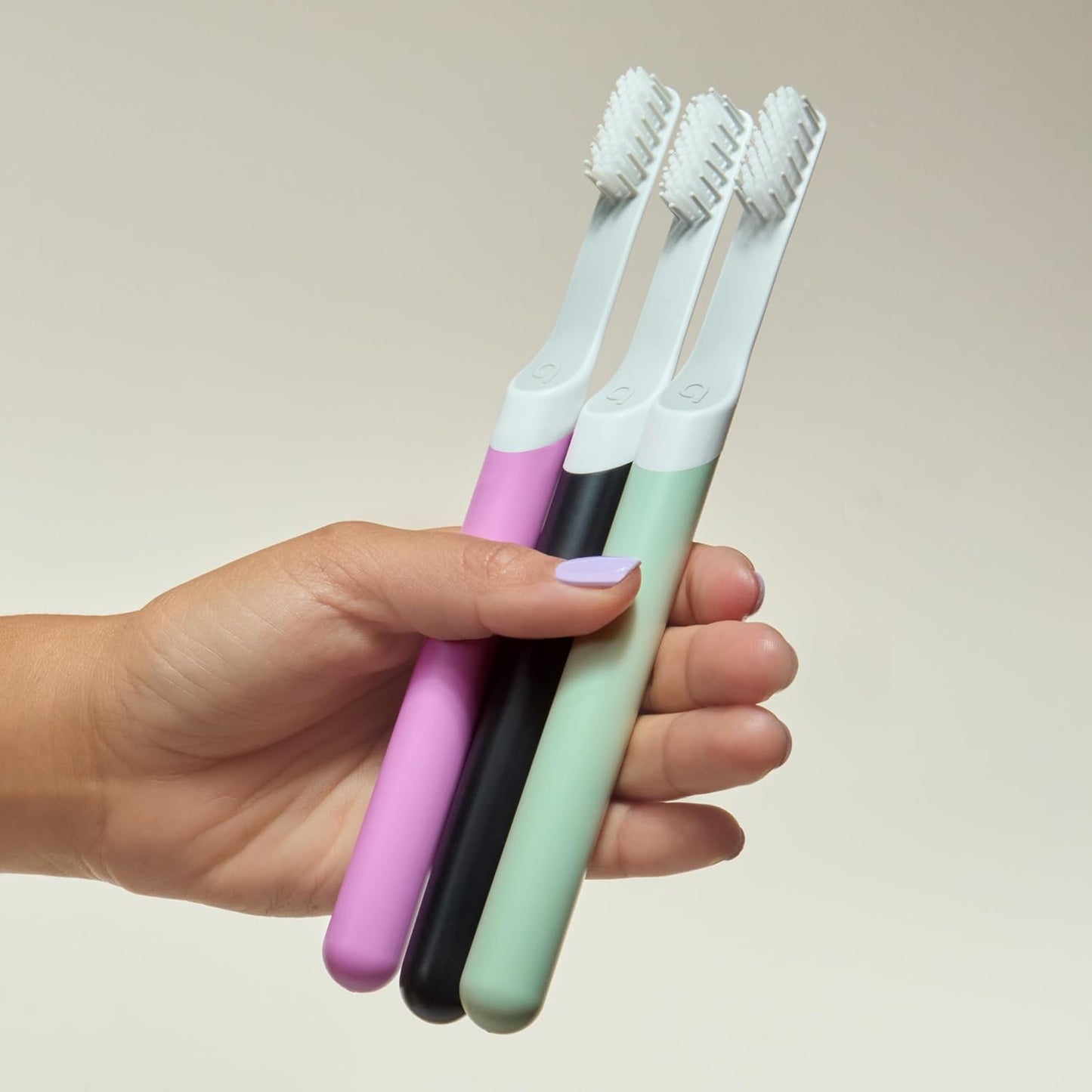 Quip Plastic Sonic Electric Toothbrush for Adults - Time Travel & Soft Bristles with Travel Case & Replacement Brush Head - 3 Month Battery Life - Sage Green