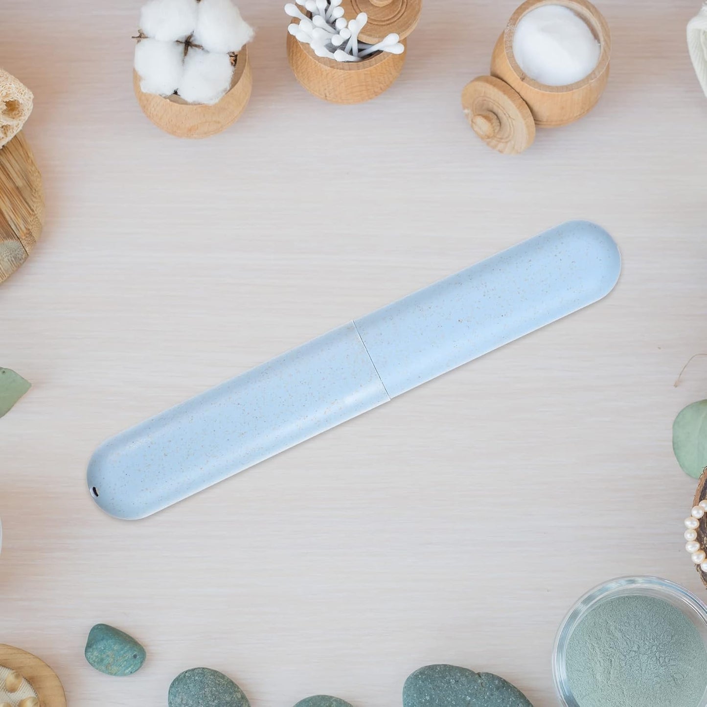 VOCOSTE 1pcs, Traveling Toothbrush Holders Case, PP Toothbrush Case for Travel Business, Blue, 8.07''x1.22''x0.83''