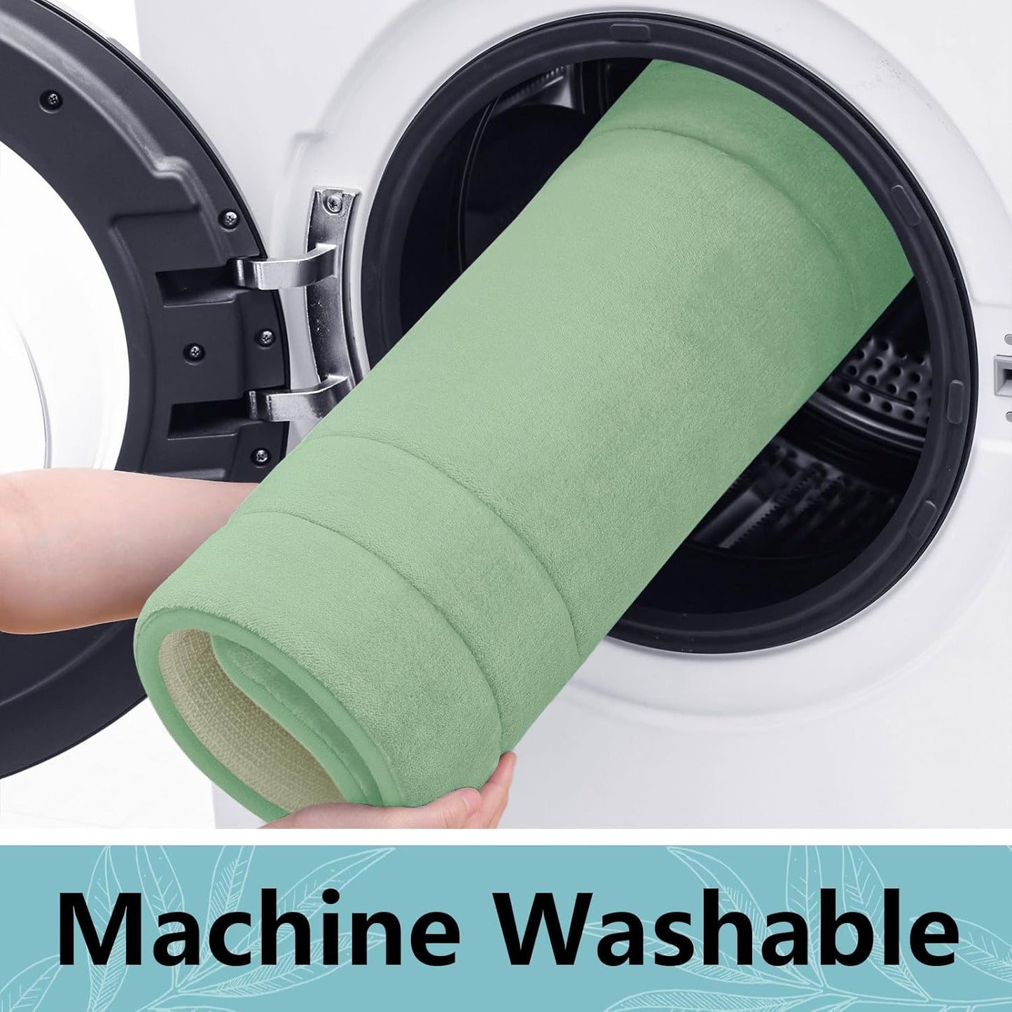 Arotive Memory Foam Bathroom Rug Mat 47x24, Ultra Soft and Absorbent Bath Mat, Machine Wash Dry, Comfortable Bath Rug Carpet for Bathroom Floor, Tub and Shower, Sage Green