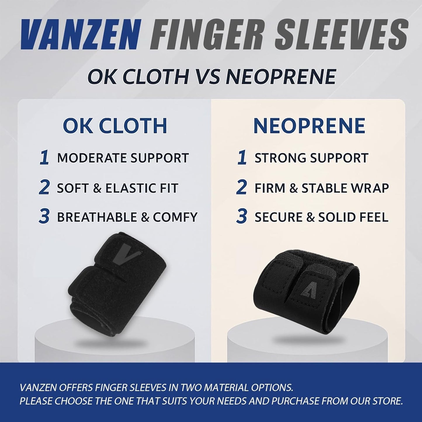 Finger Splint (No Metal Support), 2PCS Lightweight OK Cloth Finger Sleeve/Brace for Arthritis, Tendonitis & Pain Relief, Adjustable Compression for Sports Injury Relief (Basketball, Tennis, Volleyball, Badminton, Golf) – Single Finger Design - S