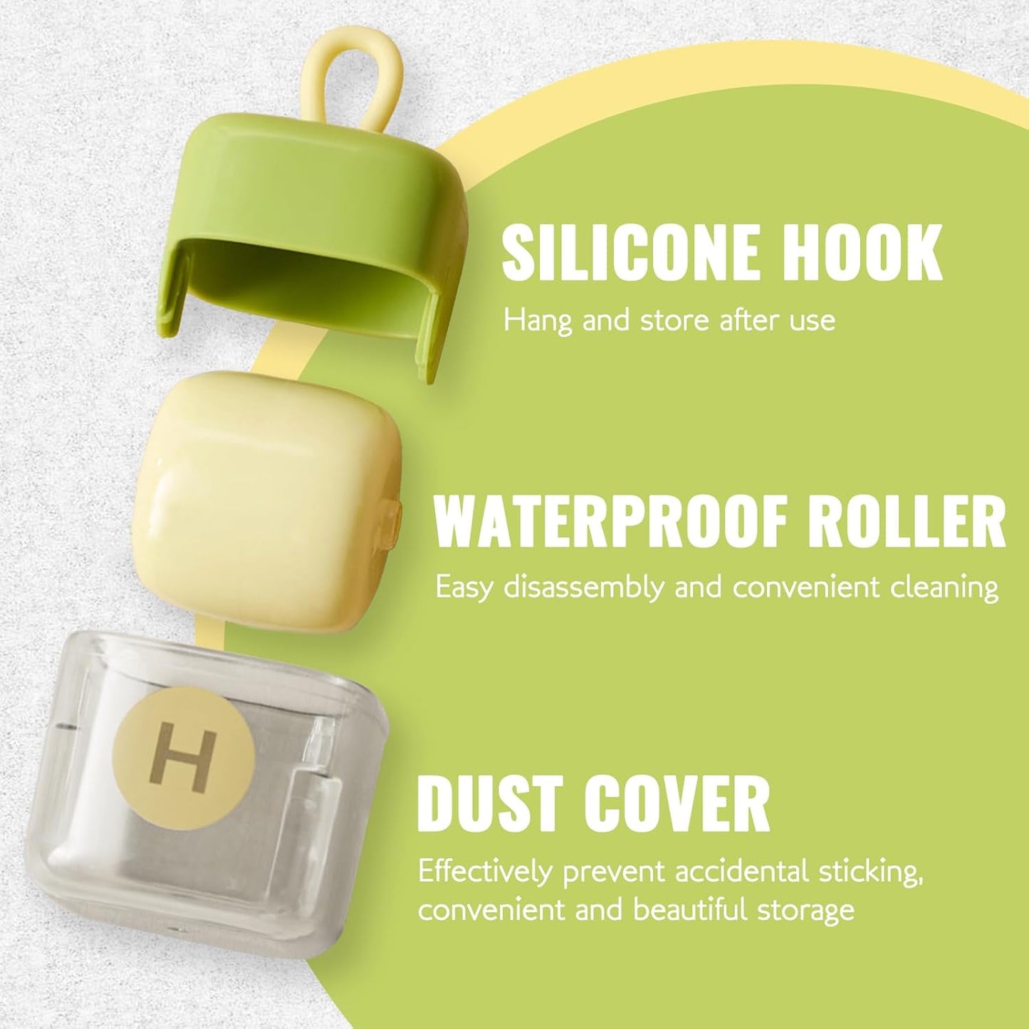 Reusable Lint Roller Mini, Washable Sticky Roller for Travel & Clothes & Furniture & Purse, Portable Pet Hair Lint Remover Ball for Dog Cat Fur (Beige)