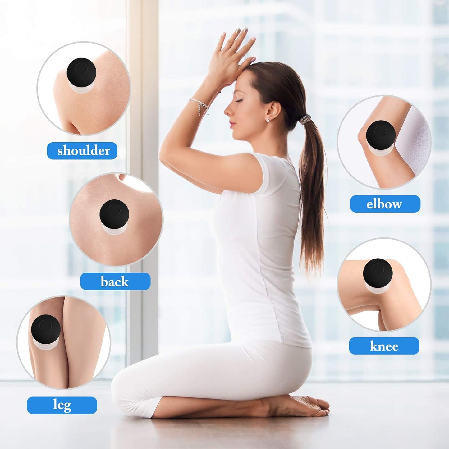 Nuanchu Facial Cupping Cup Black Glass Face Cup Silicone Cupping Massage Vacuum Suction Mug for Body Face Leg Arm Back Shoulder Muscle and Joint Pain(1.5 Inch Diameter)