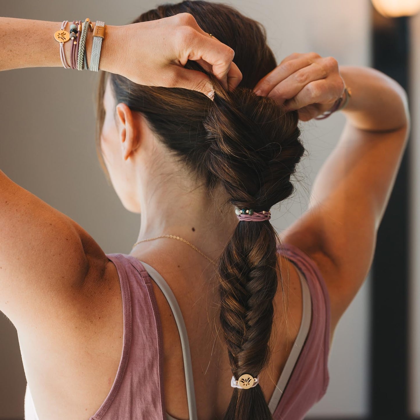 K'lani Hair Tie Bracelets for Women - Elastic Hair Bands That Double as Stylish Jewelry - Breathe - Medium