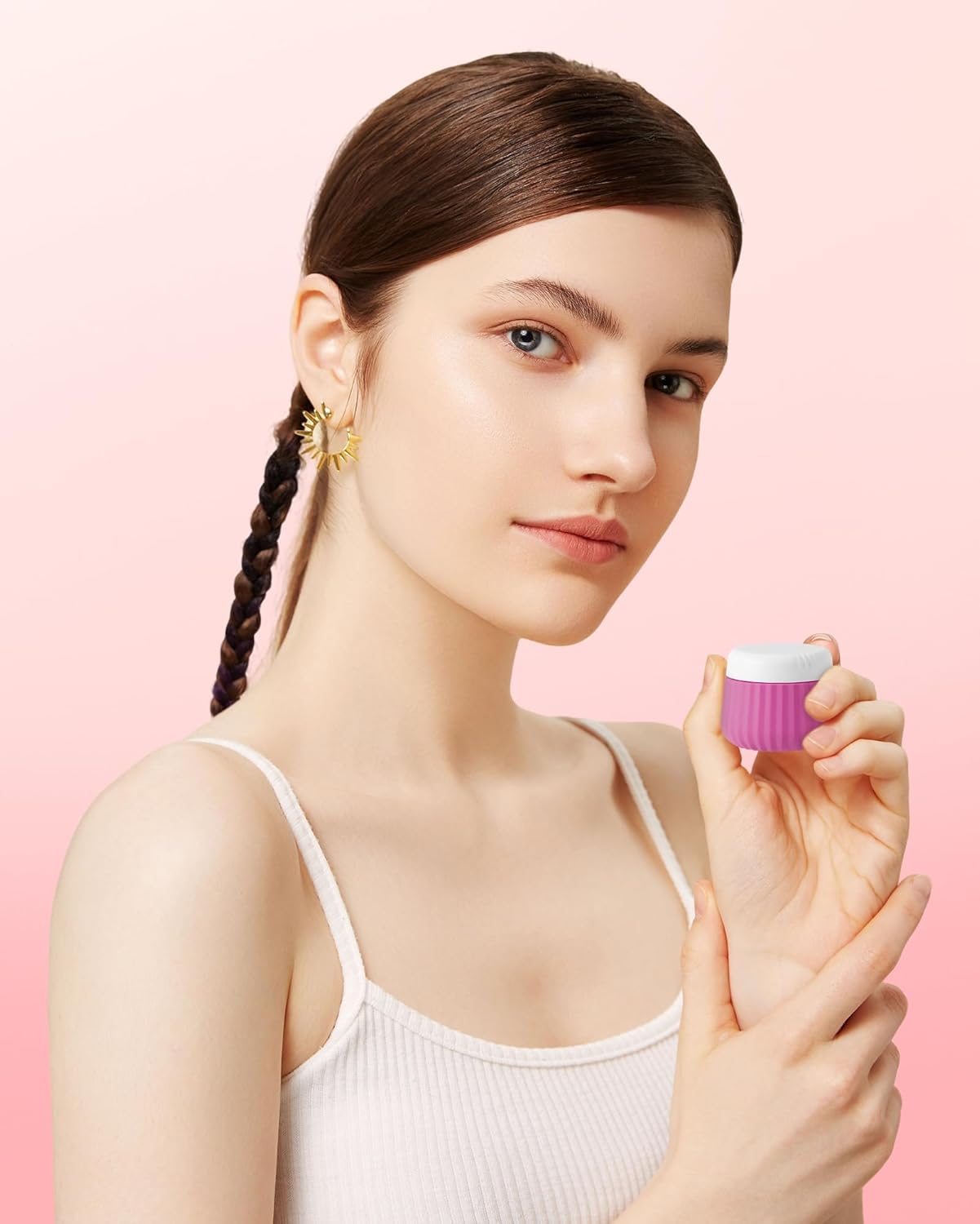 Travel Containers for Toiletries 4 Pack, TSA Approved Travel Size Toiletries, Travel Size Containers, With Clear Bag Leak Proof Silicone Jars, Travel Essentials Creams Jars Carrying Small Items