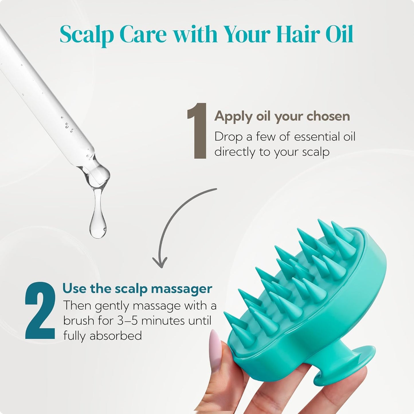 HEETA Hair Scalp Massager Shampoo Brush 2 Pack, Soft Silicone Bristles to Remove Dandruff, Waterproof Hair Scrubber for Both Wet Dry Use, Suitable for Men & Women (Green & Black)